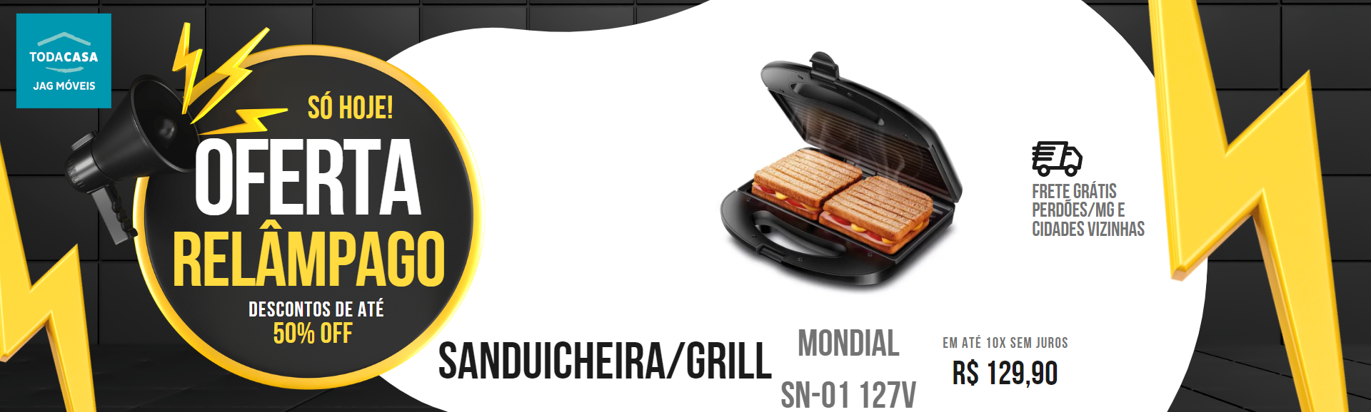 SANDUICHEIRA GRILL MONDIAL SN-01 127V